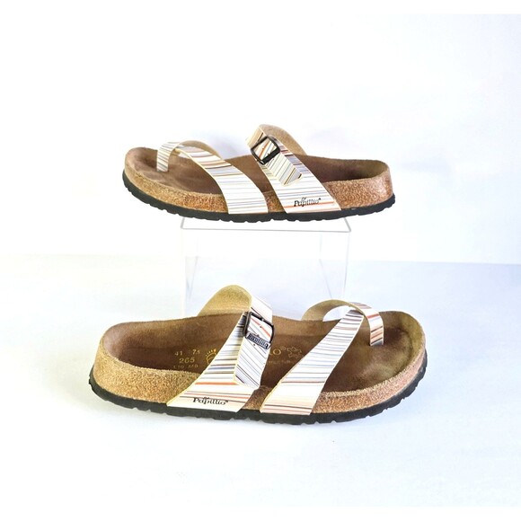 Birkenstock PAPILLIO Sandals Striped Multicolor Birko Flor 41 10.5 11 Regular - Picture 4 of 13